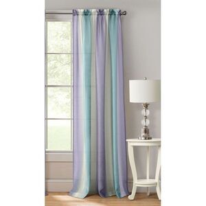 Ombre Rod Pocket Window Curtain Panel - 50x63 - Lilac/Turquoise